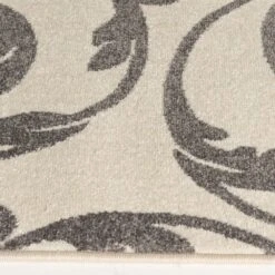 Central Oriental Terrace Tropic Macala 2'6" X 7'3" Snow And Stone Runner -Home Decoration Series 5061546 3