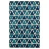 Central Oriental Terrace Tropic Isocele 2346NQ58EC.084 5' X 7'3" Snow And Turquoise Area Rug -Home Decoration Series 5061819 1