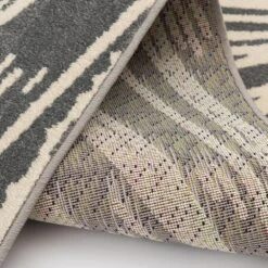 Central Oriental Terrace Tropic Seashell Beach 5' X 7'3" Stone And Snow Area Rug -Home Decoration Series 5061983 5