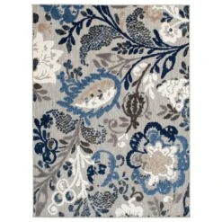 Central Oriental Fontana Pakuna 2'2" X 7'6" Gray And Blue Runner