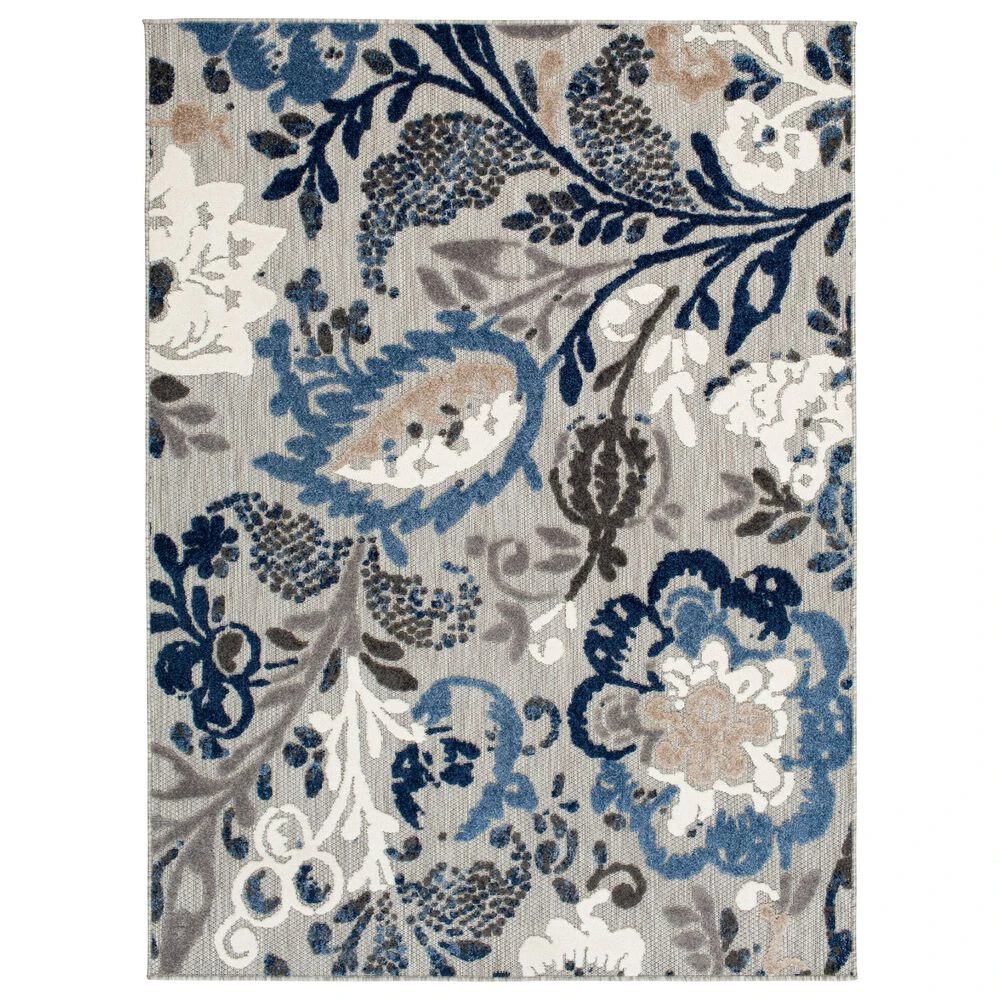 Central Oriental Fontana Pakuna 2'2" X 7'6" Gray And Blue Runner 3 Central Oriental Fontana Pakuna 2'2" X 7'6" Gray And Blue Runner
