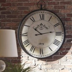 Signature Design By Ashley Augustina Wall Clock In Antique Black -Home Decoration Series 50894484 3