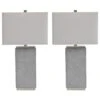 Signature Design By Ashley Amergin Poly Table Lamp In Grain (Set Of 2) -Home Decoration Series 50894864 1