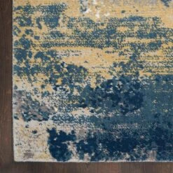 Nourison Twilight 8'6" X 11'6" Navy And Gold Area Rug -Home Decoration Series 5093242 4