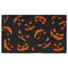 Callaway Scary Pumpkins 1'5" X 2'5" Black And Orange Door Mat -Home Decoration Series 5095478 1