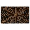 Callaway Scary Web 1'5" X 2'5" Black And Orange Door Mat -Home Decoration Series 5095551 1