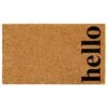 Callaway Vertical Hello 2' X 3' Natural And Black Door Mat -Home Decoration Series 5095643 1