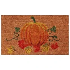 Callaway Nature's Bounty 1'5" X 2'5" Natural And Orange Door Mat