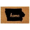 Callaway Iowa 1'6" X 2'6" Natural And Black Door Mat -Home Decoration Series 5096096 1