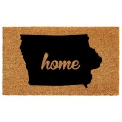 Callaway Iowa 1'6" X 2'6" Natural And Black Door Mat