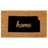 Callaway Kansas 1'6" X 2'6" Natural And Black Door Mat -Home Decoration Series 5096112 1