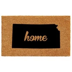 Callaway Kansas 1'6" X 2'6" Natural And Black Door Mat