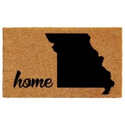 Callaway Missouri 1'6" X 2'6" Natural And Black Door Mat