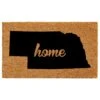 Callaway Nebraska 1'6" X 2'6" Natural And Black Door Mat -Home Decoration Series 5096153 1