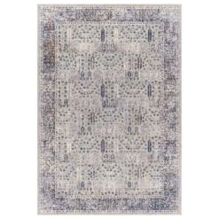 Surya Infinity 7'10" X 10' Dark Blue, Camel, Gray And Cream Area Rug
