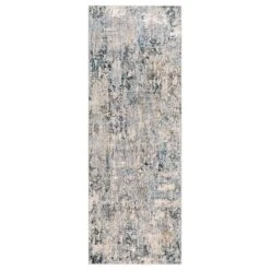 Surya Laila 2'7" X 10' Gray, Navy, Camel, Wheat, Beige, Taupe And Cream Runner