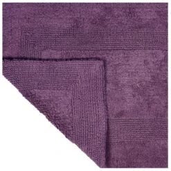 Timberlake Lavish Home 100% Cotton Long Bath Rug In Eggplant 8 Timberlake Lavish Home 100% Cotton Long Bath Rug In Eggplant -Home Decoration Series 51085918 3