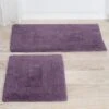 Timberlake Lavish Home 100% Cotton Bath Mat Set In Eggplant -Home Decoration Series 51086254 1