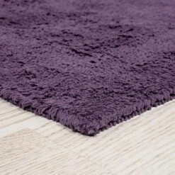 Timberlake Lavish Home 100% Cotton Bath Mat Set In Eggplant -Home Decoration Series 51086254 4