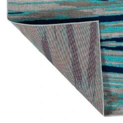 Kaleen Rugs Ostinata 2' X 3' Turquoise, Navy, Grey And Silver Indoor/Outdoor Area Rug -Home Decoration Series 5167897 3