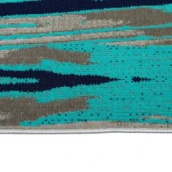 Kaleen Rugs Ostinata 2' X 3' Turquoise, Navy, Grey And Silver Indoor/Outdoor Area Rug -Home Decoration Series 5167897 4