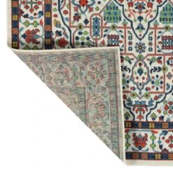 Kaleen Rugs Sunice 1'9" X 3' Ivory, Navy, Tangerine, Lime Green And Light Blue Area Rug -Home Decoration Series 5204633 3