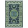 Kaleen Rugs Sunice 1'9" X 3' Navy, Lime Green, Ivory And Light Blue Area Rug -Home Decoration Series 5205234 1