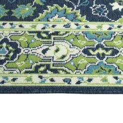Kaleen Rugs Sunice 1'9" X 3' Navy, Lime Green, Ivory And Light Blue Area Rug -Home Decoration Series 5205234 4