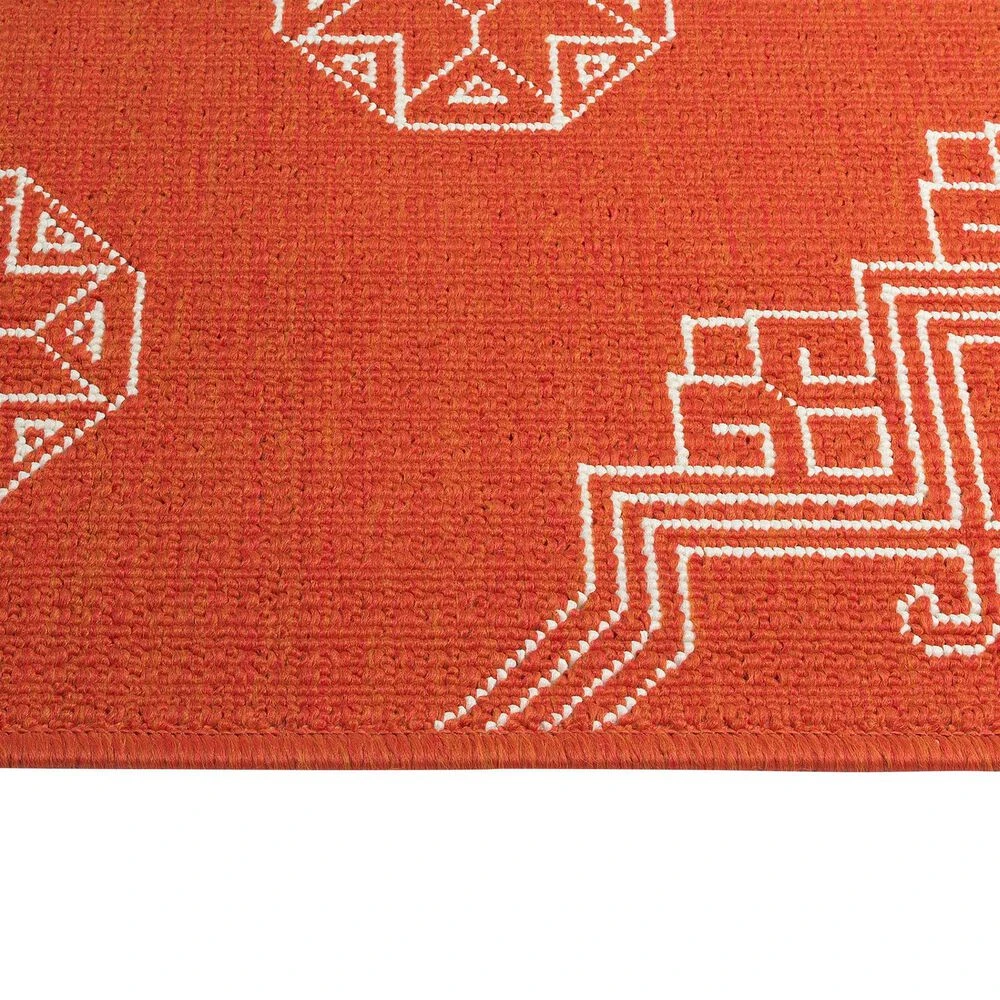 Kaleen Rugs Sunice 2'2" X 8' Tangerine And Ivory Runner 6 Kaleen Rugs Sunice 2'2" X 8' Tangerine And Ivory Runner - Image 4