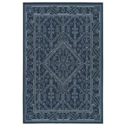 Kaleen Rugs Sunice 1'9" X 3' Navy And White Area Rug
