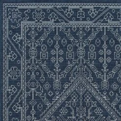 Kaleen Rugs Sunice 1'9" X 3' Navy And White Area Rug -Home Decoration Series 5205598 5