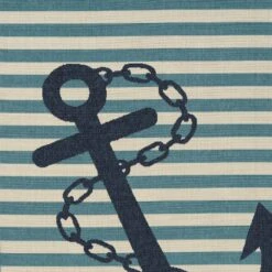 Kaleen Rugs Amalie Anchor 1'9" X 3' Light Blue, Navy And Ivory Indoor/Outdoor Area Rug -Home Decoration Series 5207289 5