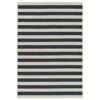 Kaleen Rugs Amalie Striped 1'9" X 3' Blue And Ivory Indoor/Outdoor Area Rug