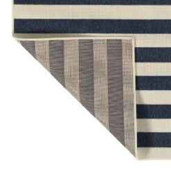 Kaleen Rugs Amalie Striped 1'9" X 3' Blue And Ivory Indoor/Outdoor Area Rug -Home Decoration Series 5207347 3