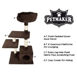 Timberlake Petmaker 4 Tier Cat Tree Penthouse -Home Decoration Series 52179140 3
