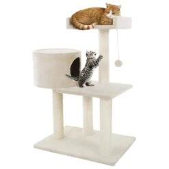 Timberlake Petmaker 3 Tier Cat Tree Condo In Tan -Home Decoration Series 52179371 3