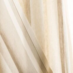 Safavieh Vari 52"x84" Window Panel In Natural/White Stripe -Home Decoration Series 52357258 4