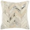 Safavieh Metallic Cowhide Square Pillow In Beige/Gold -Home Decoration Series 52357365 1