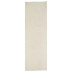 Kaleen Rugs Cotton Bloom Shag 2'3" X 8' White Runner