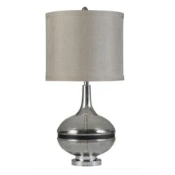 Stylecraft Table Lamp And Shade In Elyse Smoke