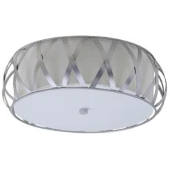 Safavieh Charing 15.4" 2-Light Flush Mount In Chrome -Home Decoration Series 52962487 2
