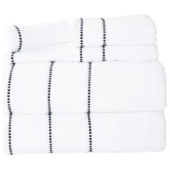 Timberlake Lavish Home 6-Piece Quick Dry Towel Set In White