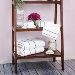 Timberlake Lavish Home 6-Piece Quick Dry Towel Set In White -Home Decoration Series 53449344 3