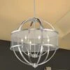 Golden Lighting Colson PW 6-Light Chandelier (with Shade) In Pewter -Home Decoration Series 53552840 1