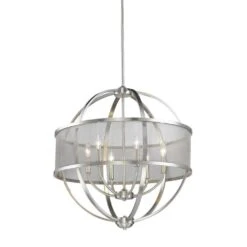 Golden Lighting Colson PW 6-Light Chandelier (with Shade) In Pewter -Home Decoration Series 53552840 4