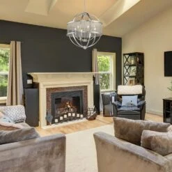 Golden Lighting Colson PW 6-Light Chandelier (with Shade) In Pewter -Home Decoration Series 53552840 5