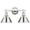 Golden Lighting Orwell CH 2-Light Bath Vanity In Chrome With Chrome Shade -Home Decoration Series 53556502 1