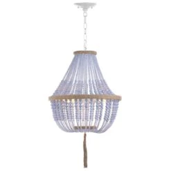 Safavieh Kristi 16.5" 3-Light Beaded Pendant In Blue