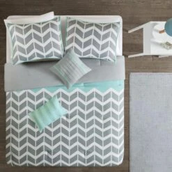 Hampton Park Intelligent Design Nadia 5-Piece King/California King Comforter Set In Teal -Home Decoration Series 53916151 7