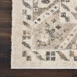 Nourison Fusion 2'2" X 7'6" Cream And Grey Runner -Home Decoration Series 5402898 3